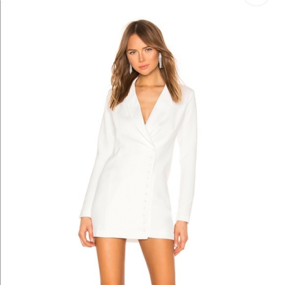 Arnica button blazer dress IVORY extra-small Superdown